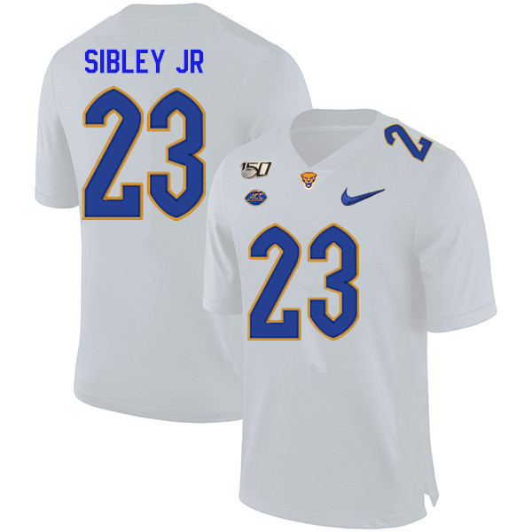 2019 Men #23 Todd Sibley Jr. Pitt Panthers College Football Jerseys Sale-White - Click Image to Close
